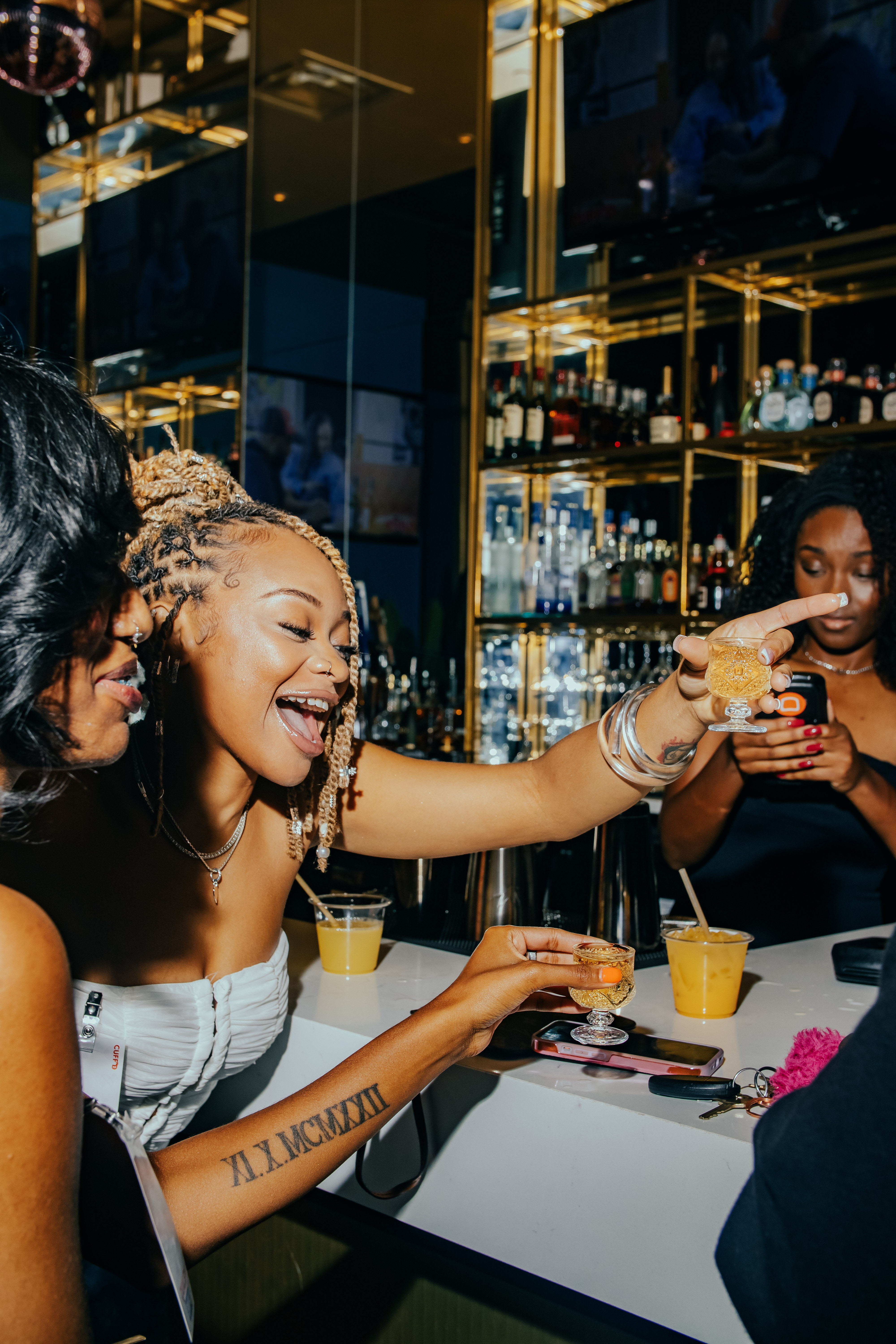 People mingling and having fun